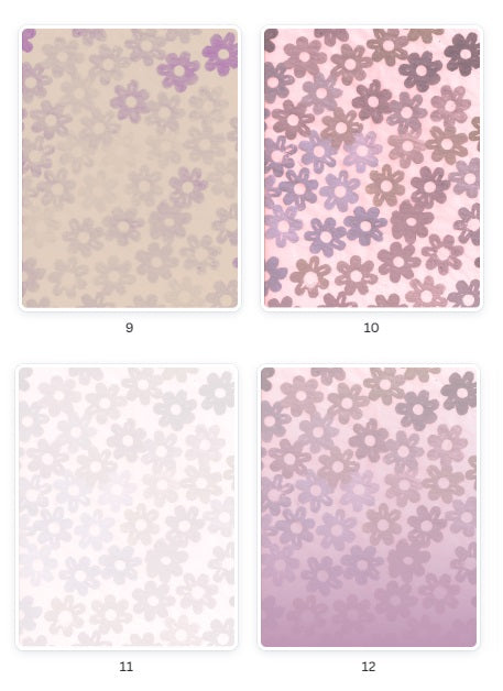 Pink Floral Digital Paper Journal Kit