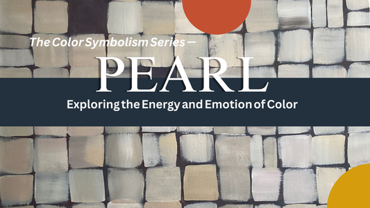 Pearl-toned abstract painting by visionary artist Tonya Henderson — soft iridescent layers evoking calm, feminine wisdom, and spiritual depth.