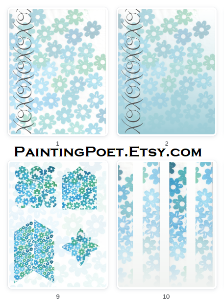 Blue Flower Printable Paper