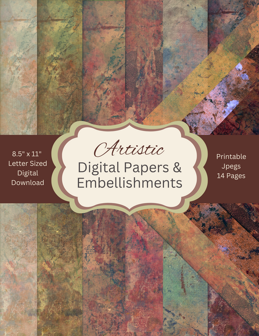 Artistic Backgrounds Digital Paper Kit