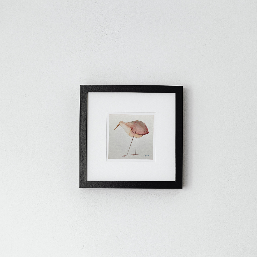 Whimsical Long-Legged Bird - Original Watercolor Painting