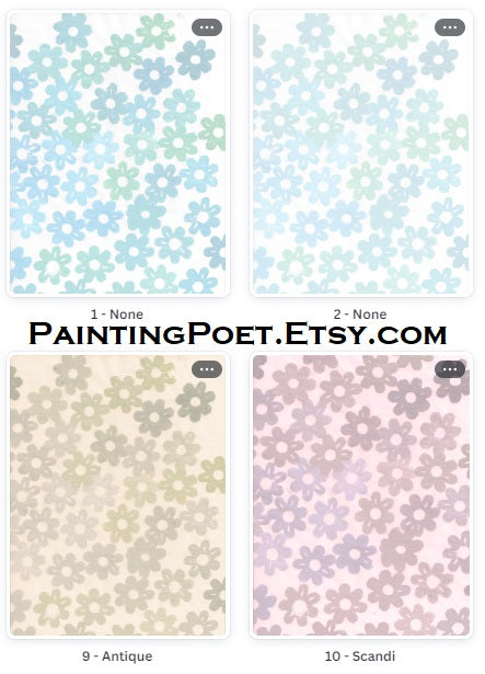 Multi-Colored Floral Downloadable Paper Pack